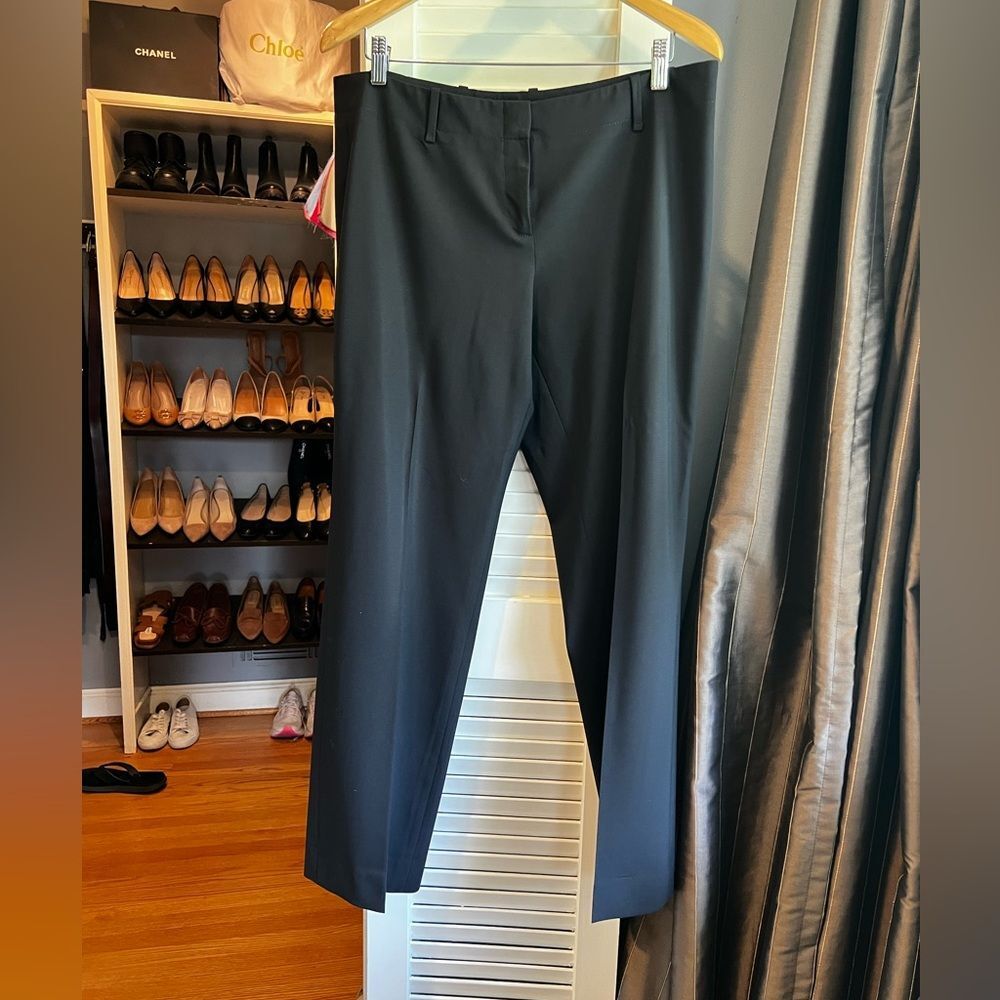 Hugo Boss Virgin Wool Straight Leg Black Trousers